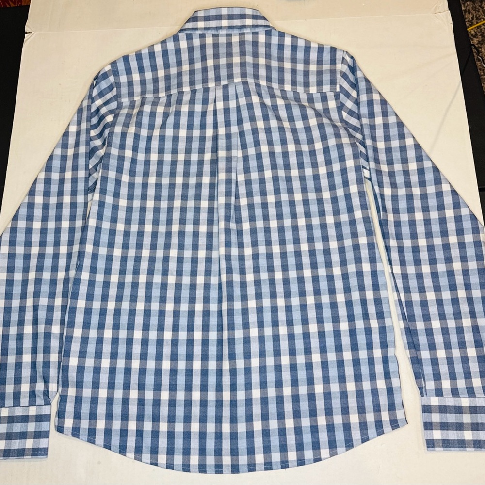 johnnie-O Blue and White Plaid Button Down Shirt - Picture 8 of 8